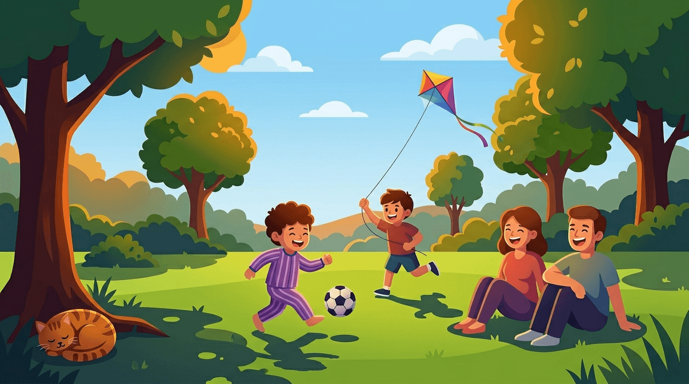 A child playing outdoors — a reminder that real life is richer than any screen